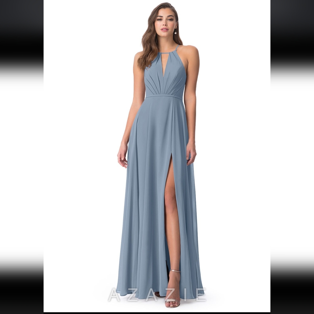 Azazie Evalleen in Dusty Blue